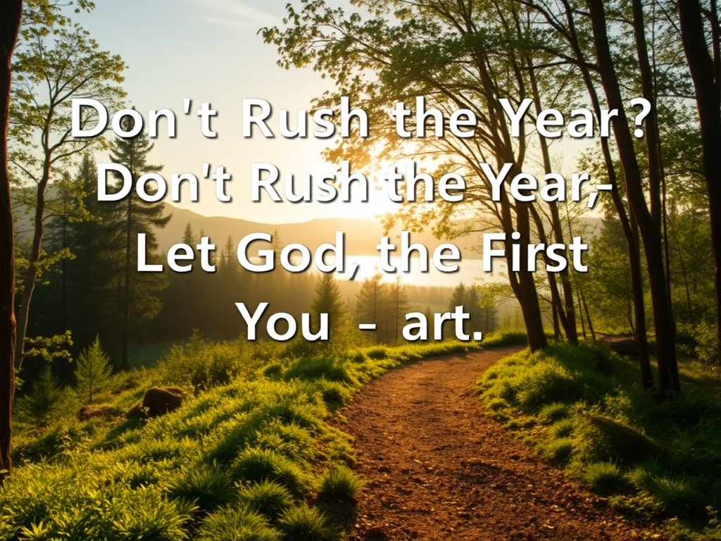 Don’t Rush the Year—Let God Shape You First